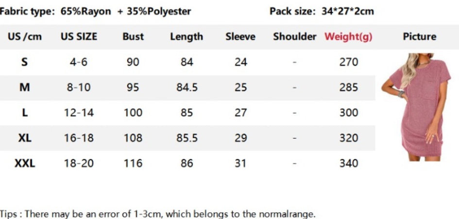 Royal Blue Summer Casual Short-Sleeve T-Shirt Dress with Pockets Lovesoft