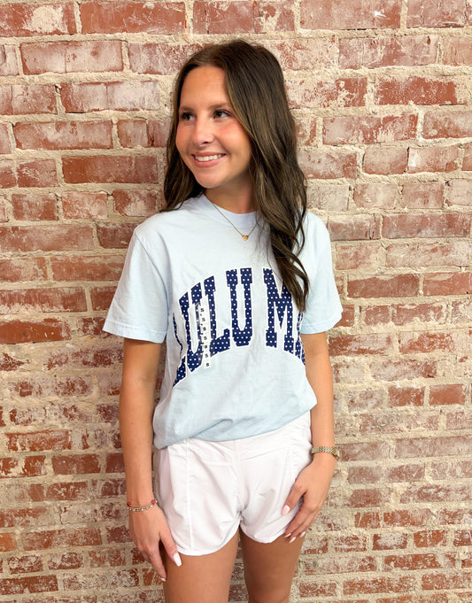 Lulu Mac Chambray Polka Dot Adult Comfort Colors Tee Girlie Girl Originals