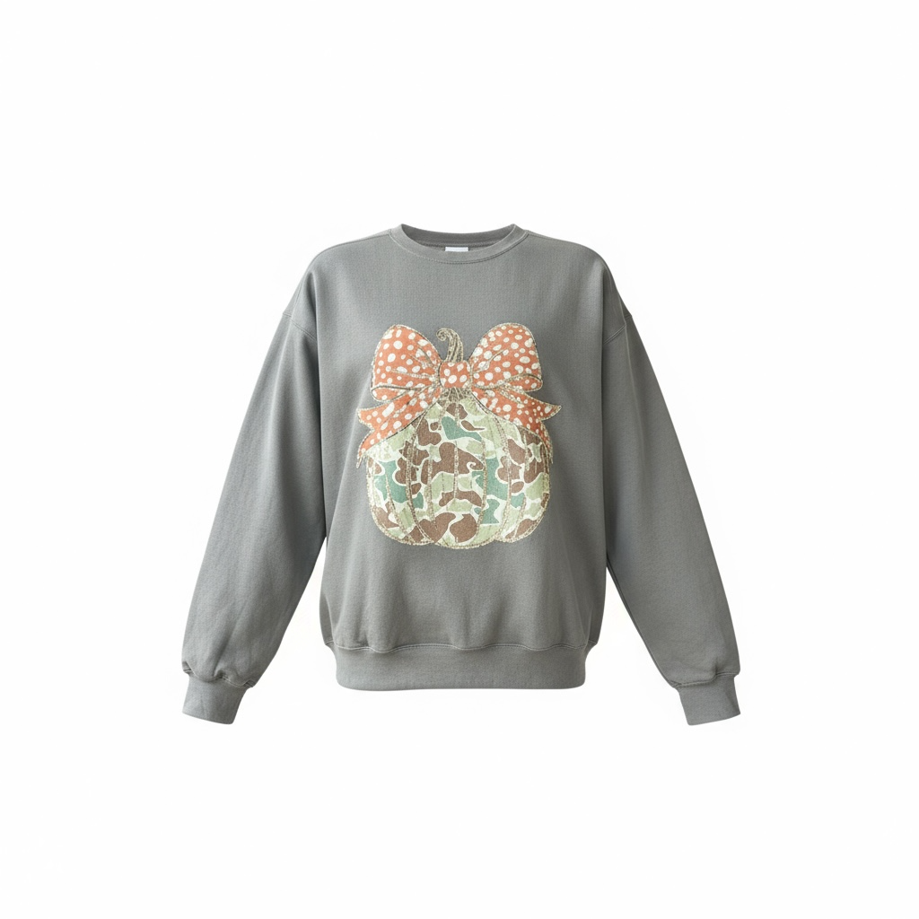 Camo Pumpkin Fall Sweatshirt SOUTHERN SUNDROP BOUTIQUE
