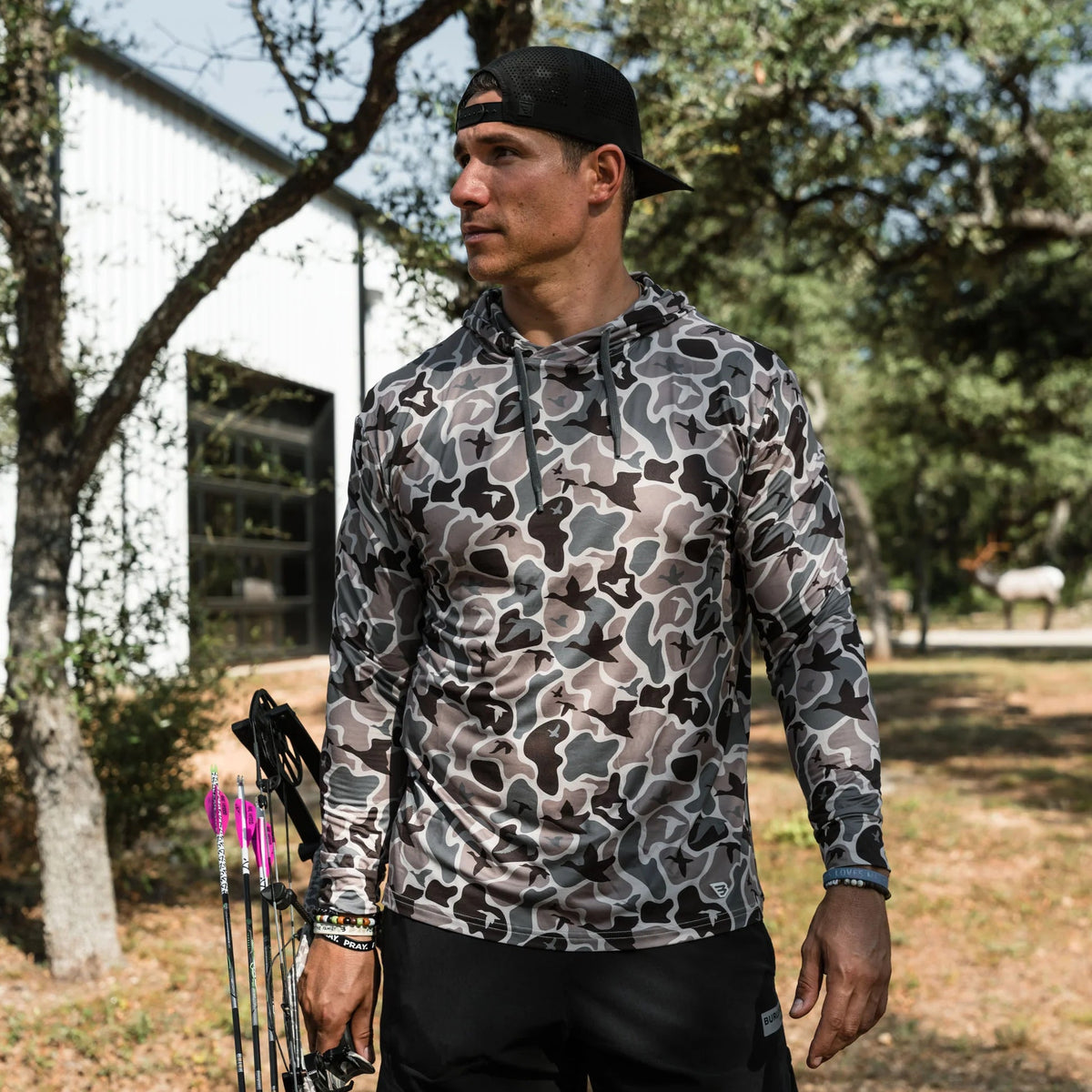 Burlebo Mallard Mayhem Camo Performance Hoodie BURLEBO