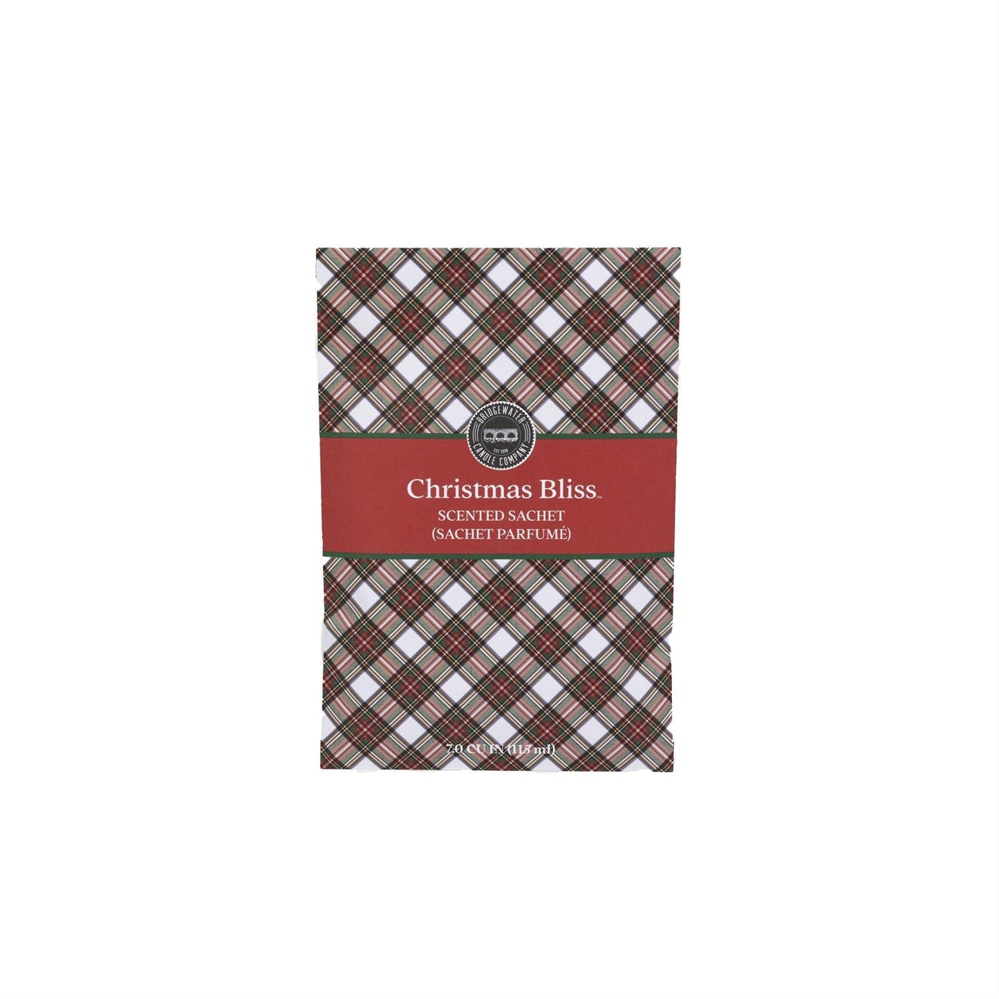 Christmas Bliss Plaid Sachet BRIDGEWATER CANDLE CO.