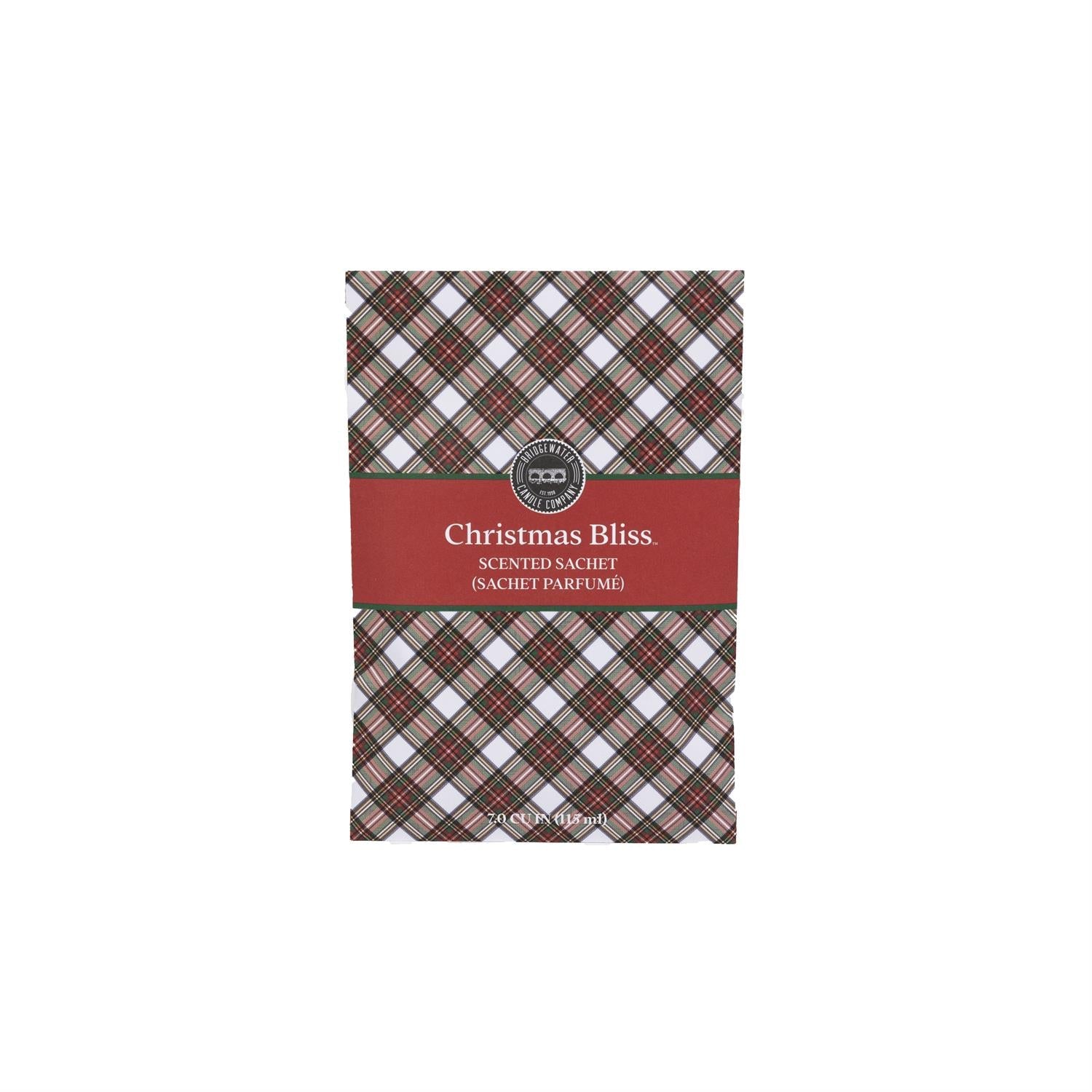 Christmas Bliss Plaid Sachet BRIDGEWATER CANDLE CO.