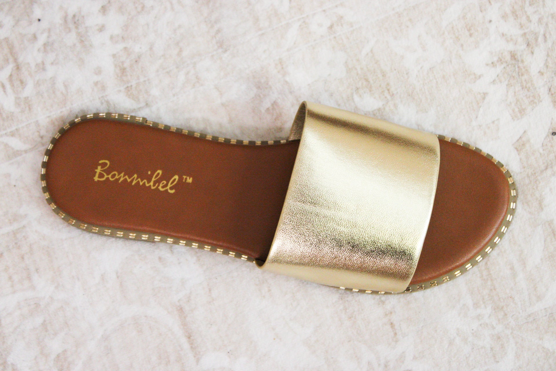 CCOCCI - Gold Slide Sandal CCOCCI