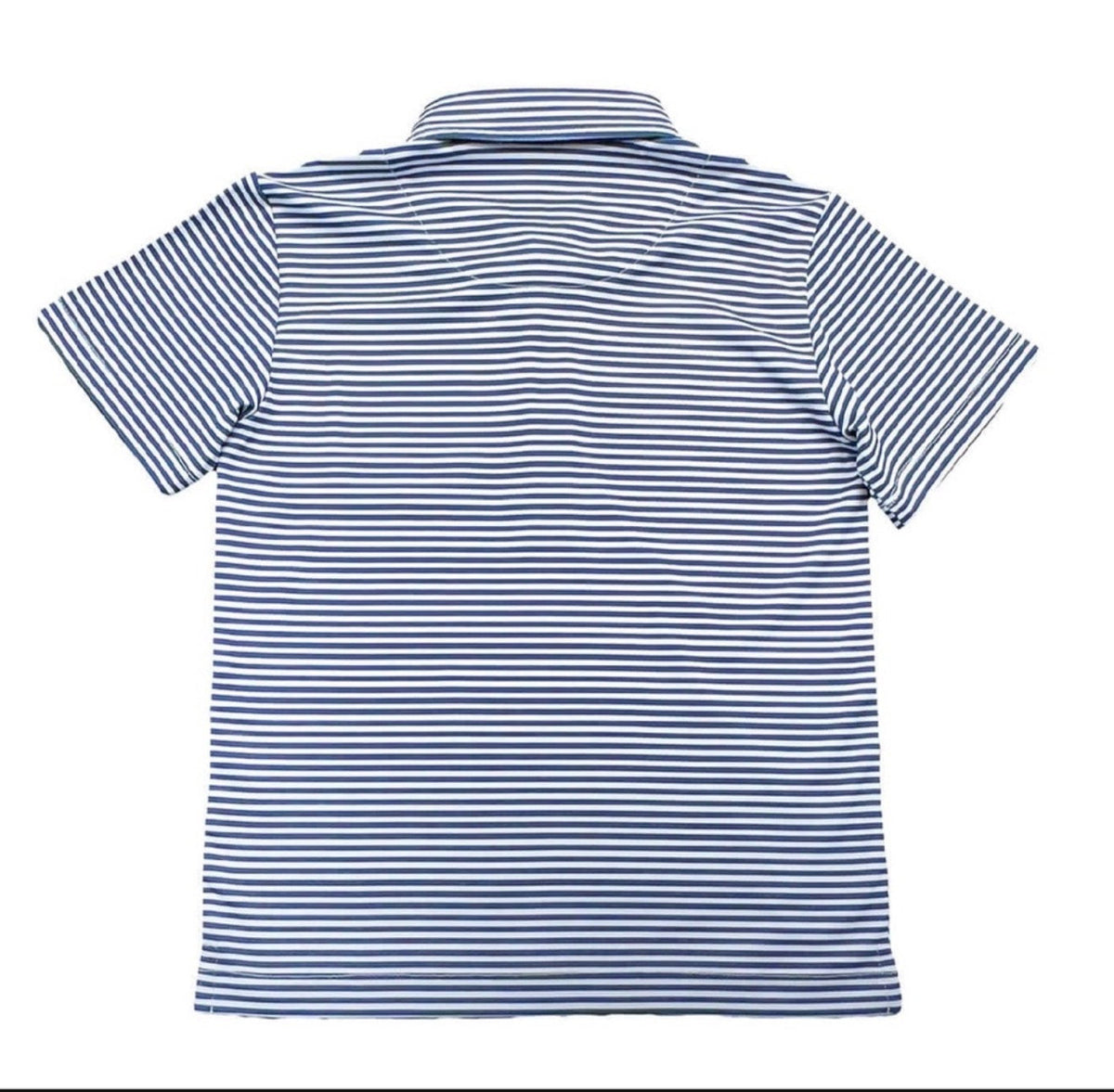 Saltwater Boys Inshore Boys Performance Navy Stripe Polo Saltwater Boys Company