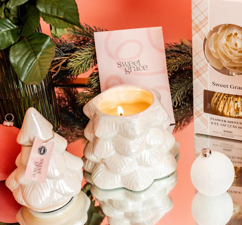 Sweet Grace Holiday Christmas Tree Candle BRIDGEWATER CANDLE CO.