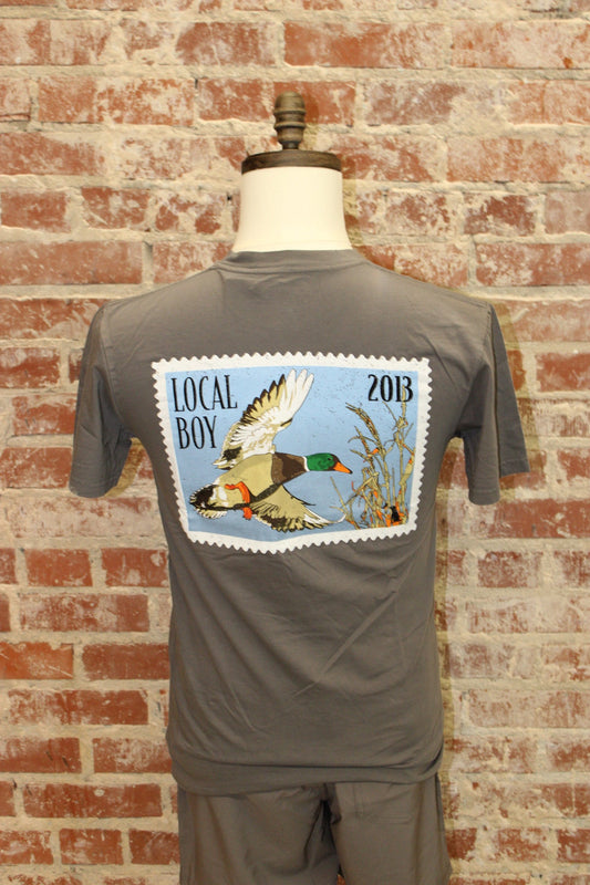 Gray Mallard Stamp SS Tee LOCAL BOY LOCAL BOY OUTFITTER