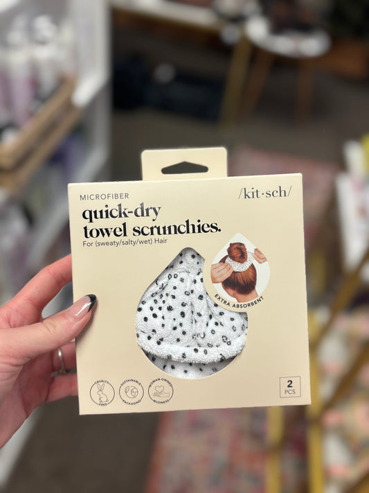 Micro Dot Towel Scrunchie 2 Pack KITSCH