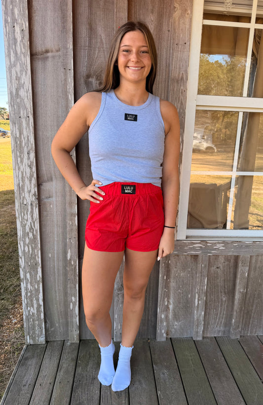 Lulu Mac DD Sport Grey Athletic Tank Top