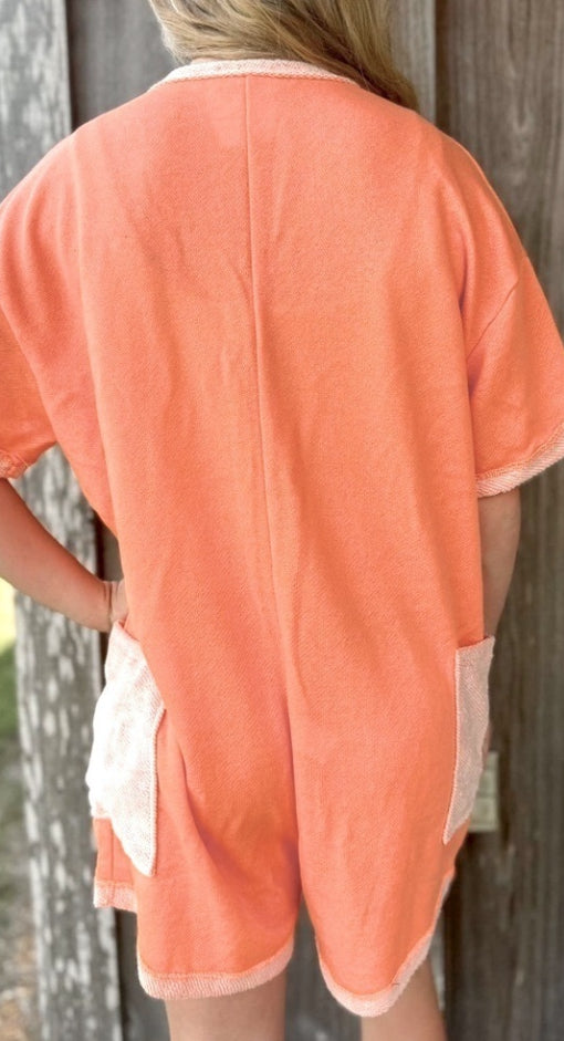 Warm Colored Cozy Loop Terry Romper