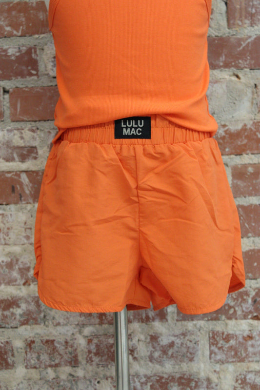 Lulu Mac Youth 1000 Orange  Athletic Shorts Girlie Girl Originals