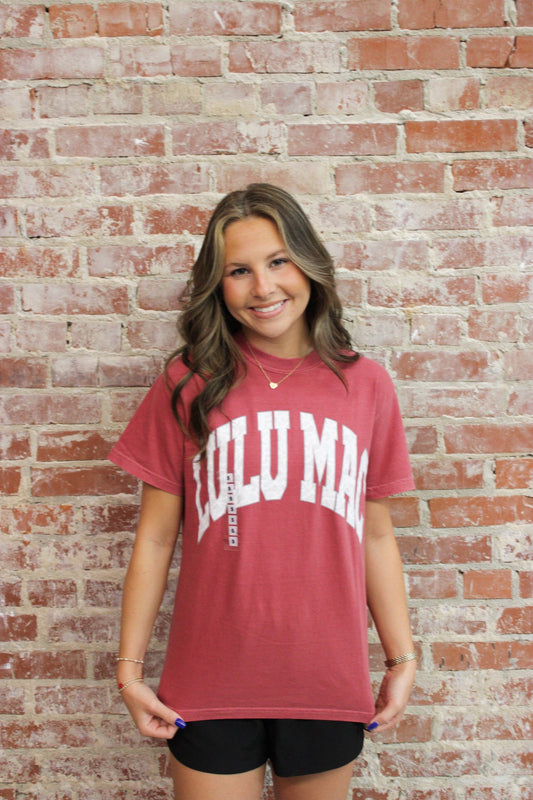 Lulu Mac Camo Crimson Comfort Colors Tee Girlie Girl Originals