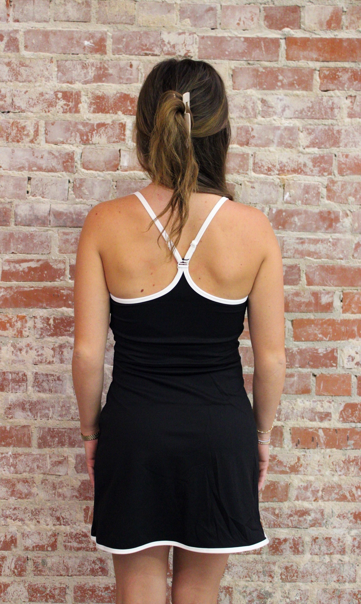 Lulu Mac Black & White Athletic Dress Girlie Girl Originals
