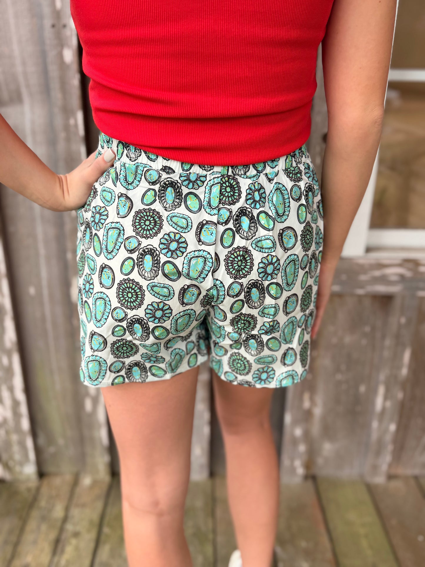 Lulu Mac Concho White Boxer Shorts