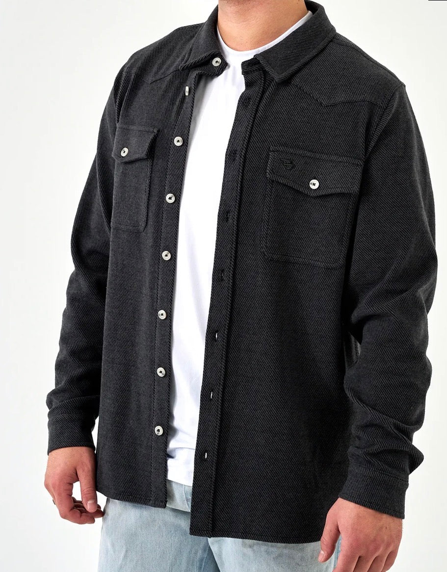 Burlebo Austin Heather Black Long Sleeve Shirt BURLEBO