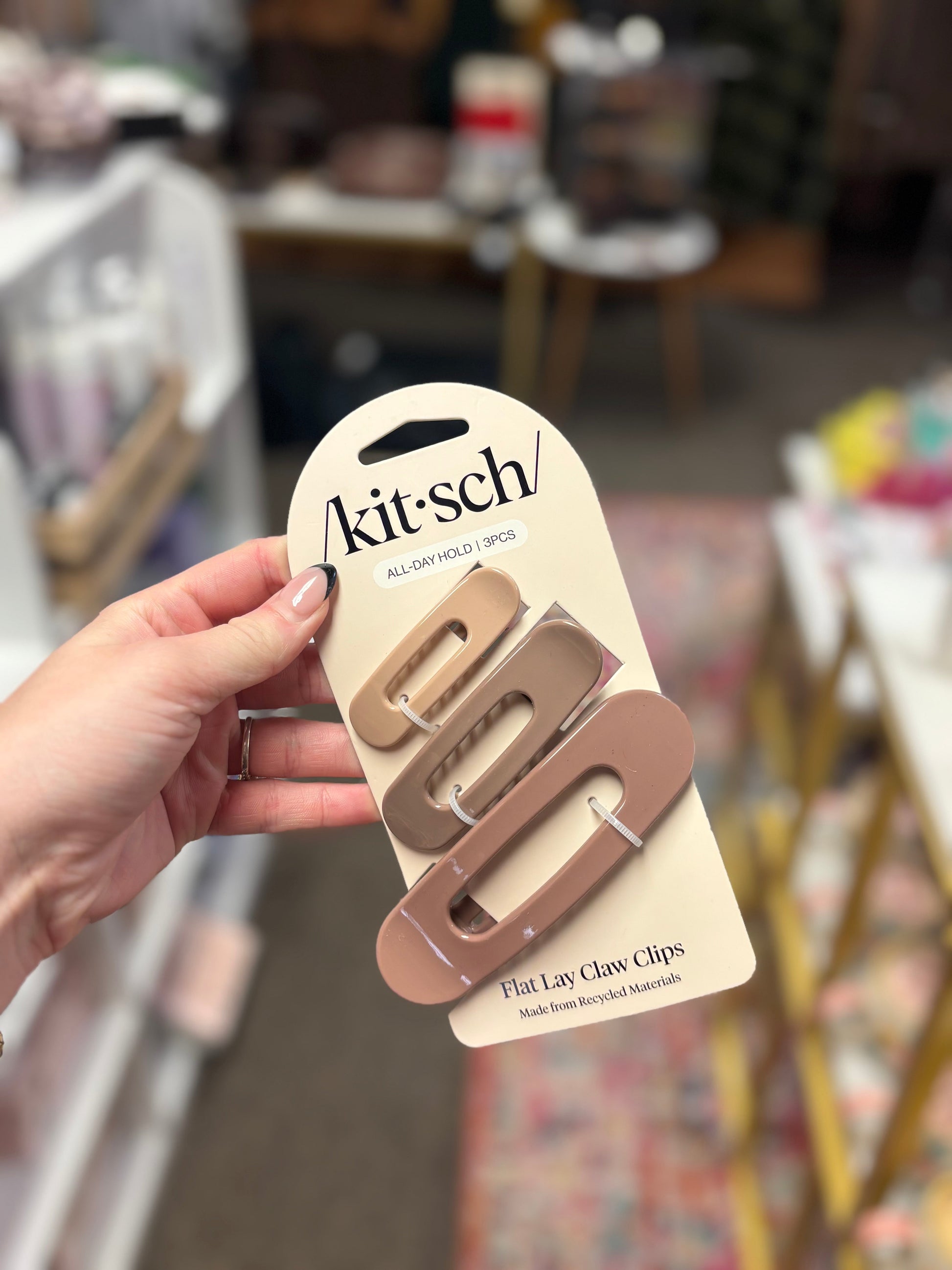 3 Piece Ultra Glossy Terracotta Flat Lay Claw Clip KITSCH