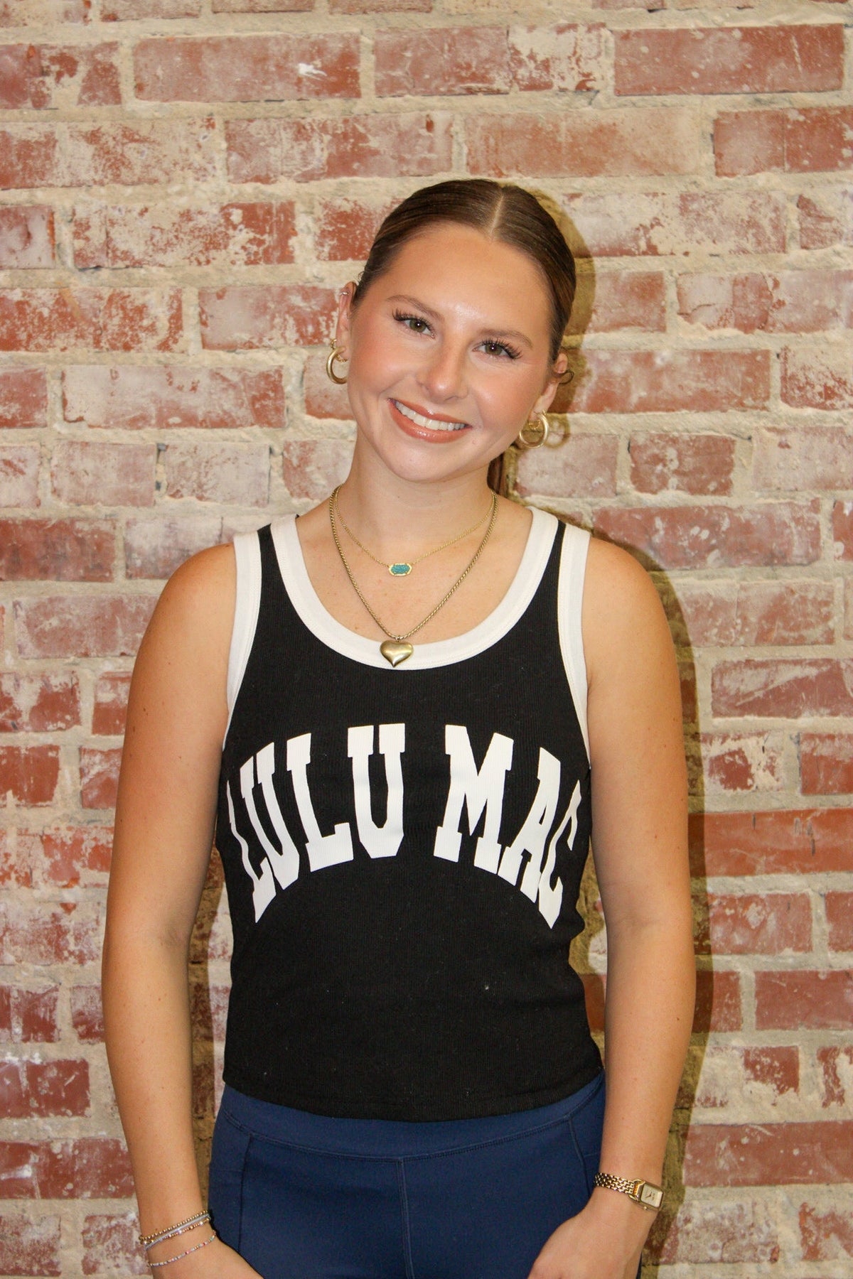 Lulu Mac Black/White Tank Top Girlie Girl Originals
