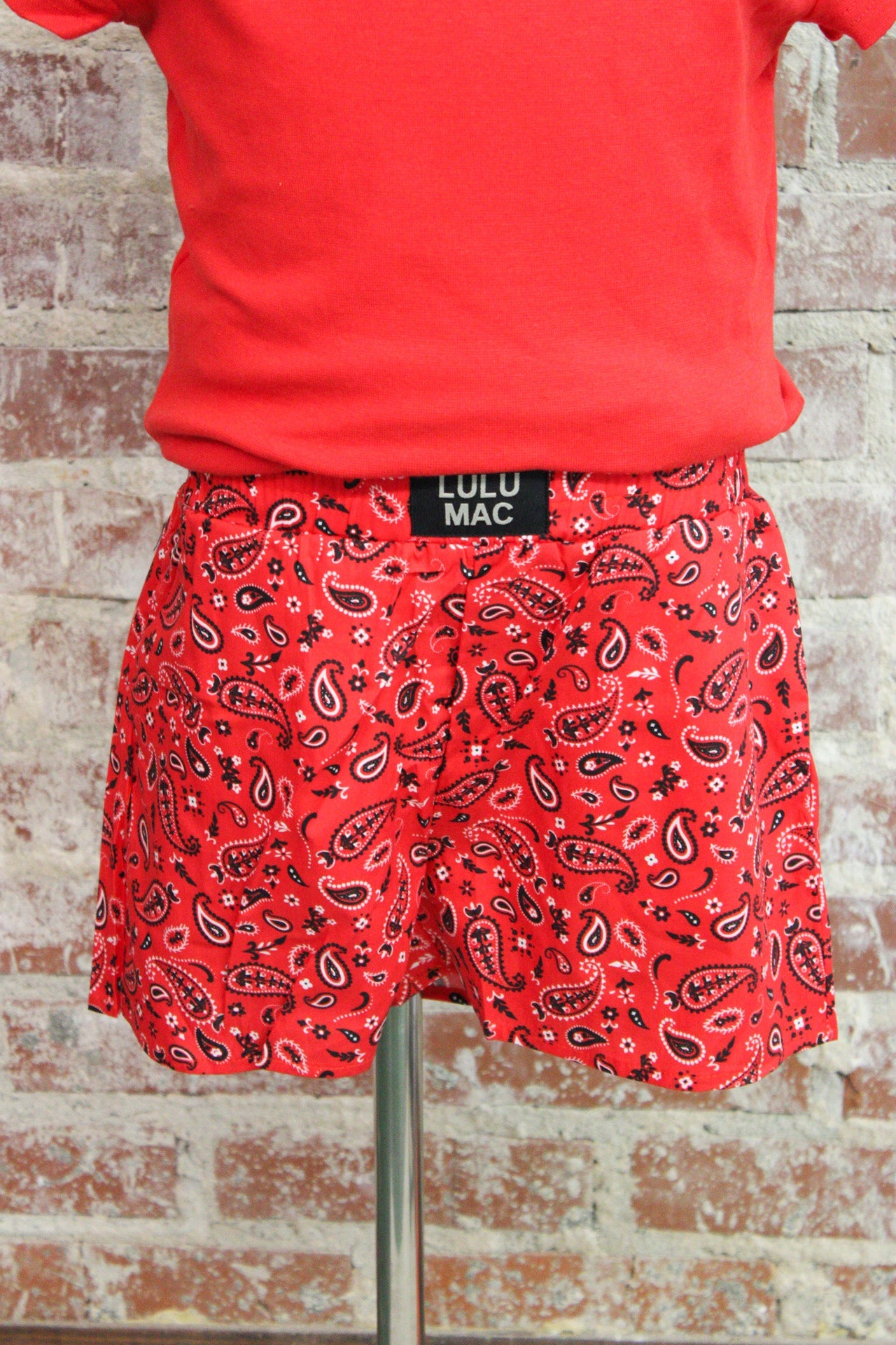 Lulu Mac Kids Red Bandana Boxer Shorts Girlie Girl Originals