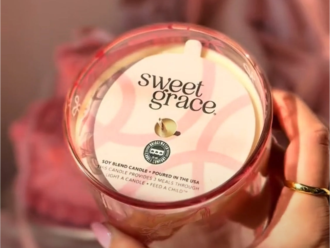 Sweet Grace Pink Bow Candle BRIDGEWATER CANDLE CO.