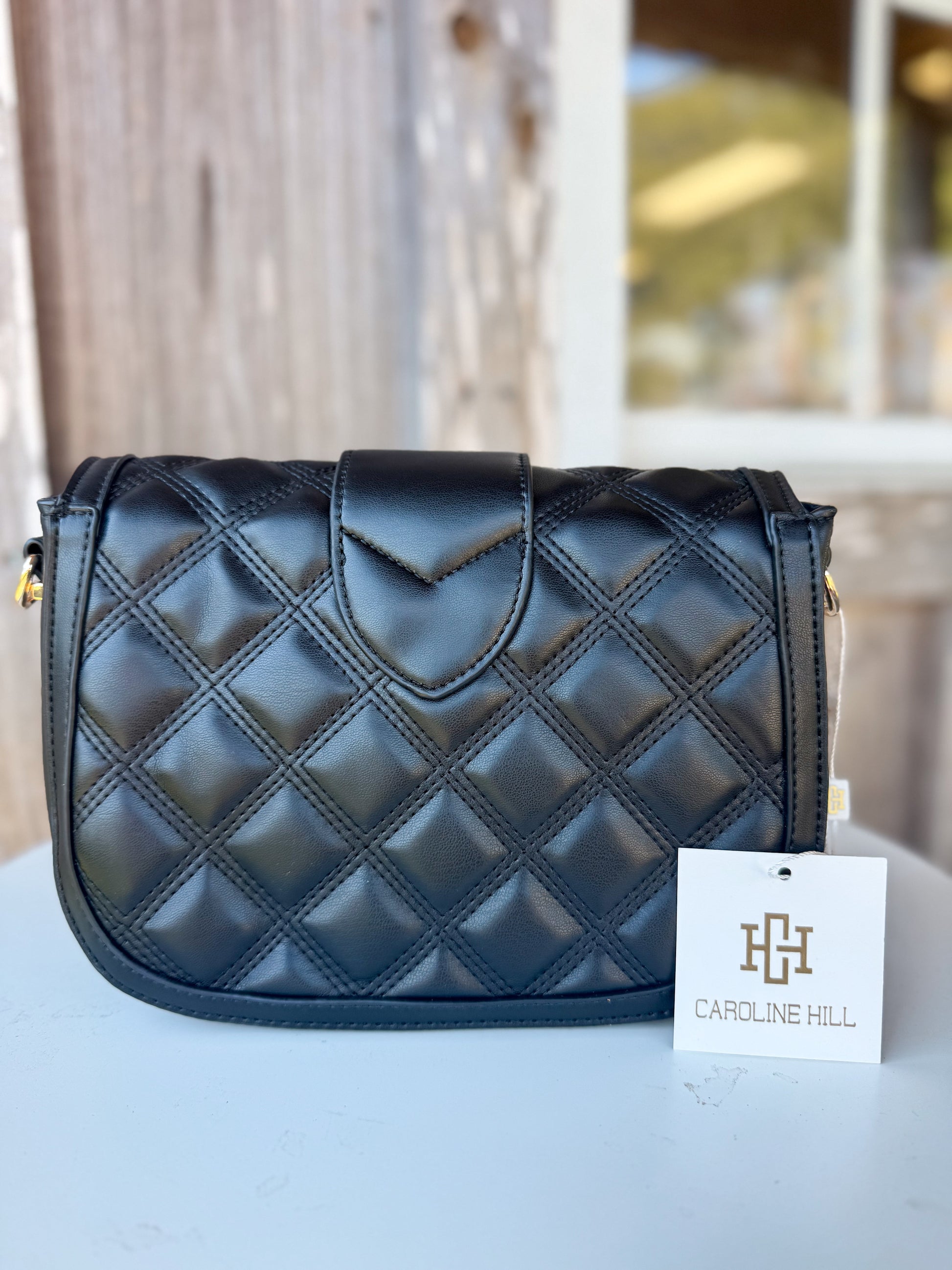 Caroline Hill  Griffin Black DQ Crossbody Bag Caroline Hill