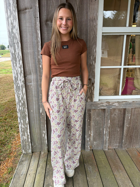 Lulu Mac Waffle Knit Camo Pants Girlie Girl Originals