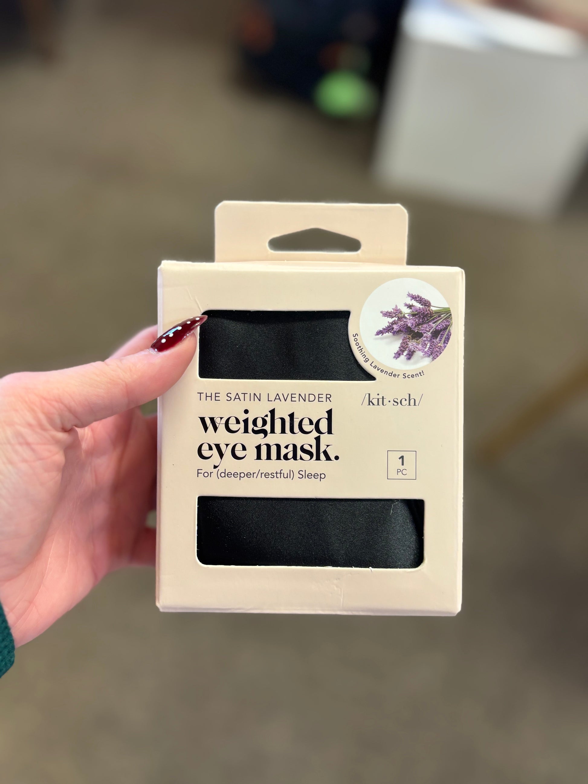 Lavender Weighted Satin Eye Mask KITSCH