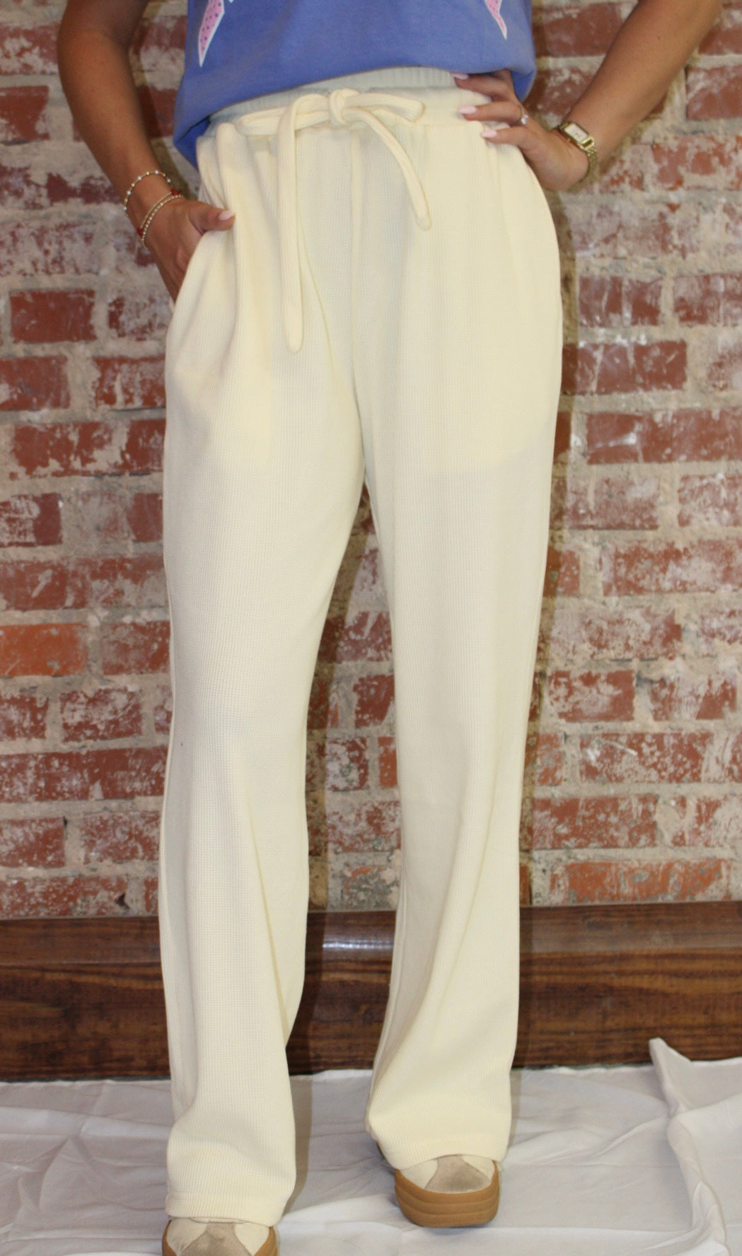 Lulu Mac Waffle Knit Butter Pants Girlie Girl Originals