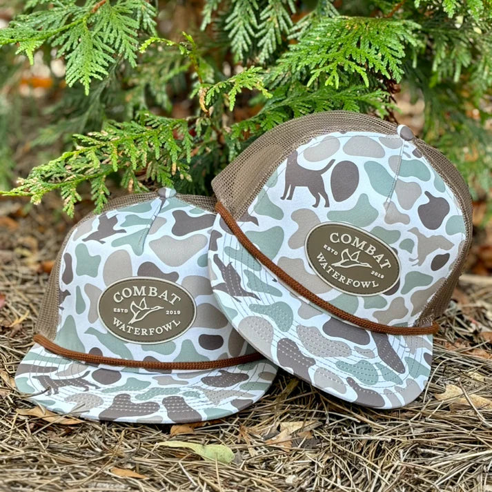 Combat Waterfowl Front Lines Diyala Camo Patch Trucker Hat COMBAT WATERFOWL