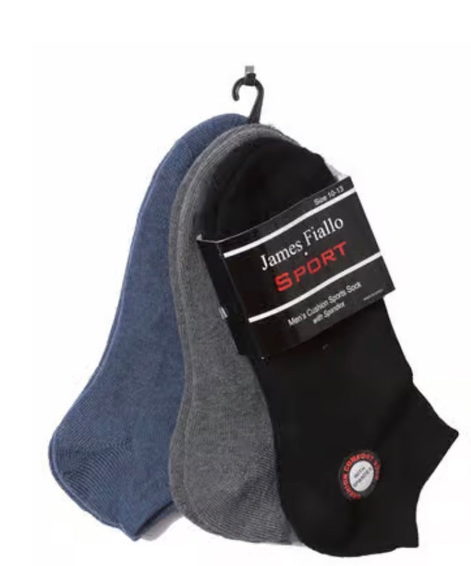 James Fiallo Sports Athletic Cushion Low Cut Men’s Three Pack Isadora, Tipi toe, & James Fiallo