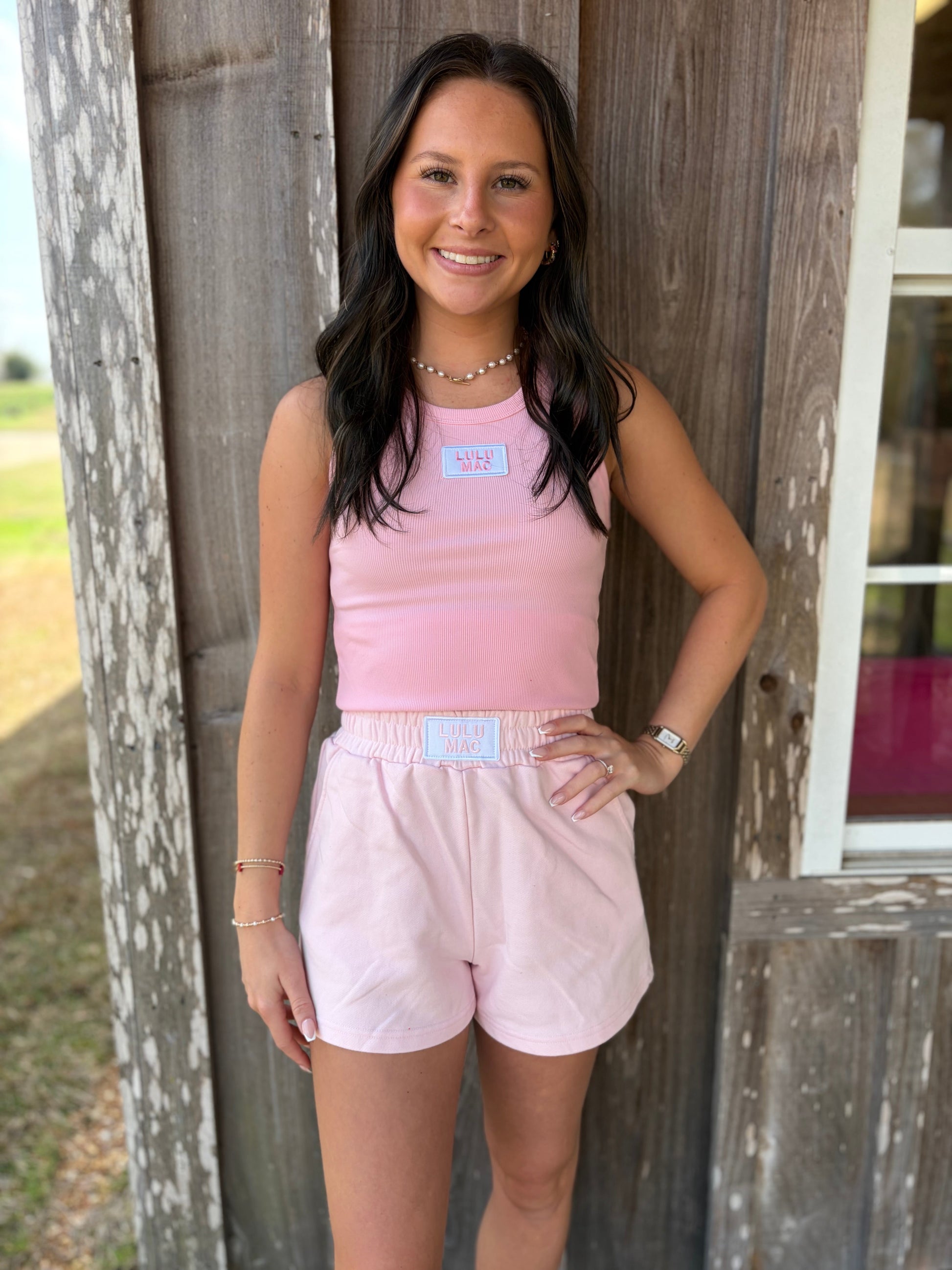 Lulu Mac Light Pink Tank Top Girlie Girl Originals