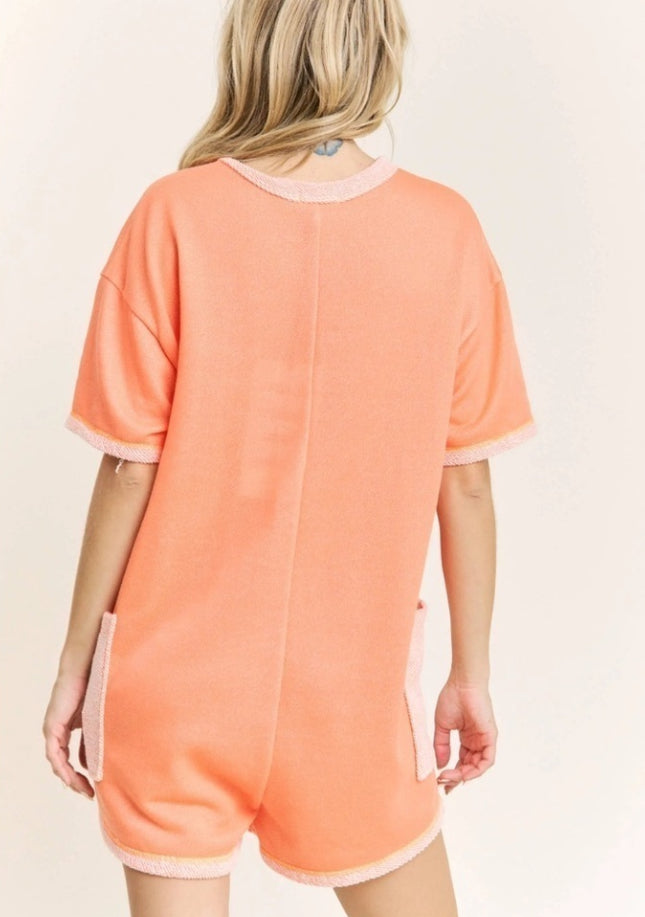 Warm Colored Cozy Loop Terry Romper J Her Inc