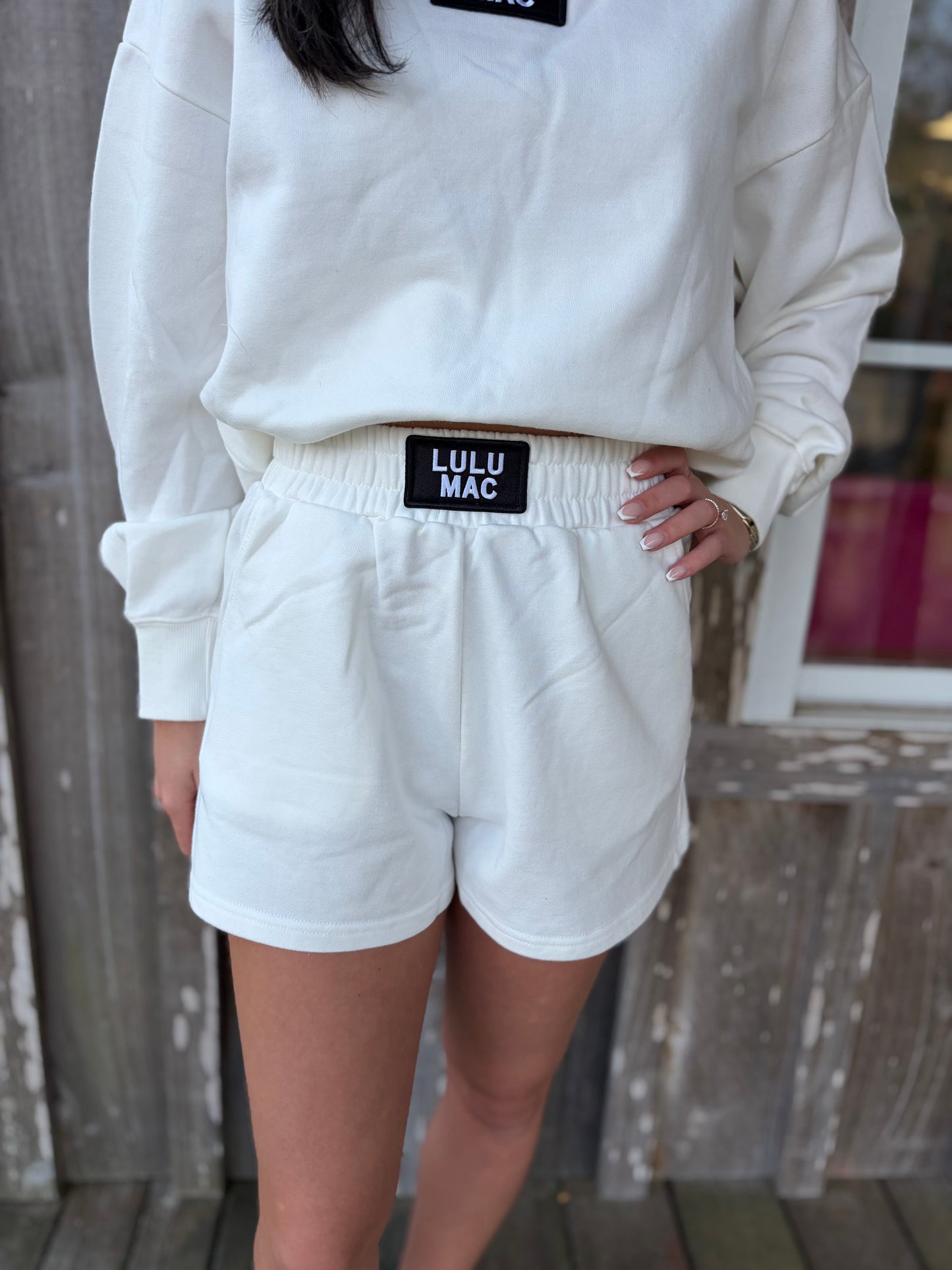 Lulu Mac White Terry Cloth Shorts Girlie Girl Originals