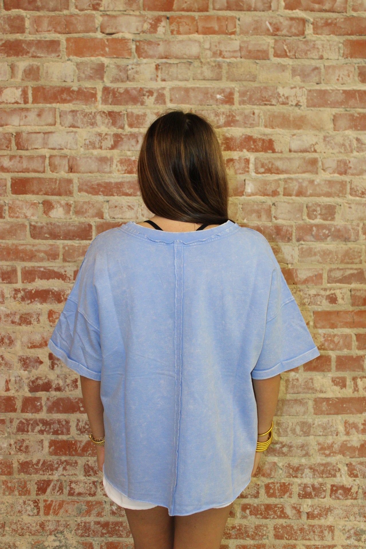 Zenana French Terry Acid Washed T Shirt zenana