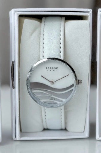 Ladies Silver Tone Coral Reef Print Dial Mesh Strap Watch My Store