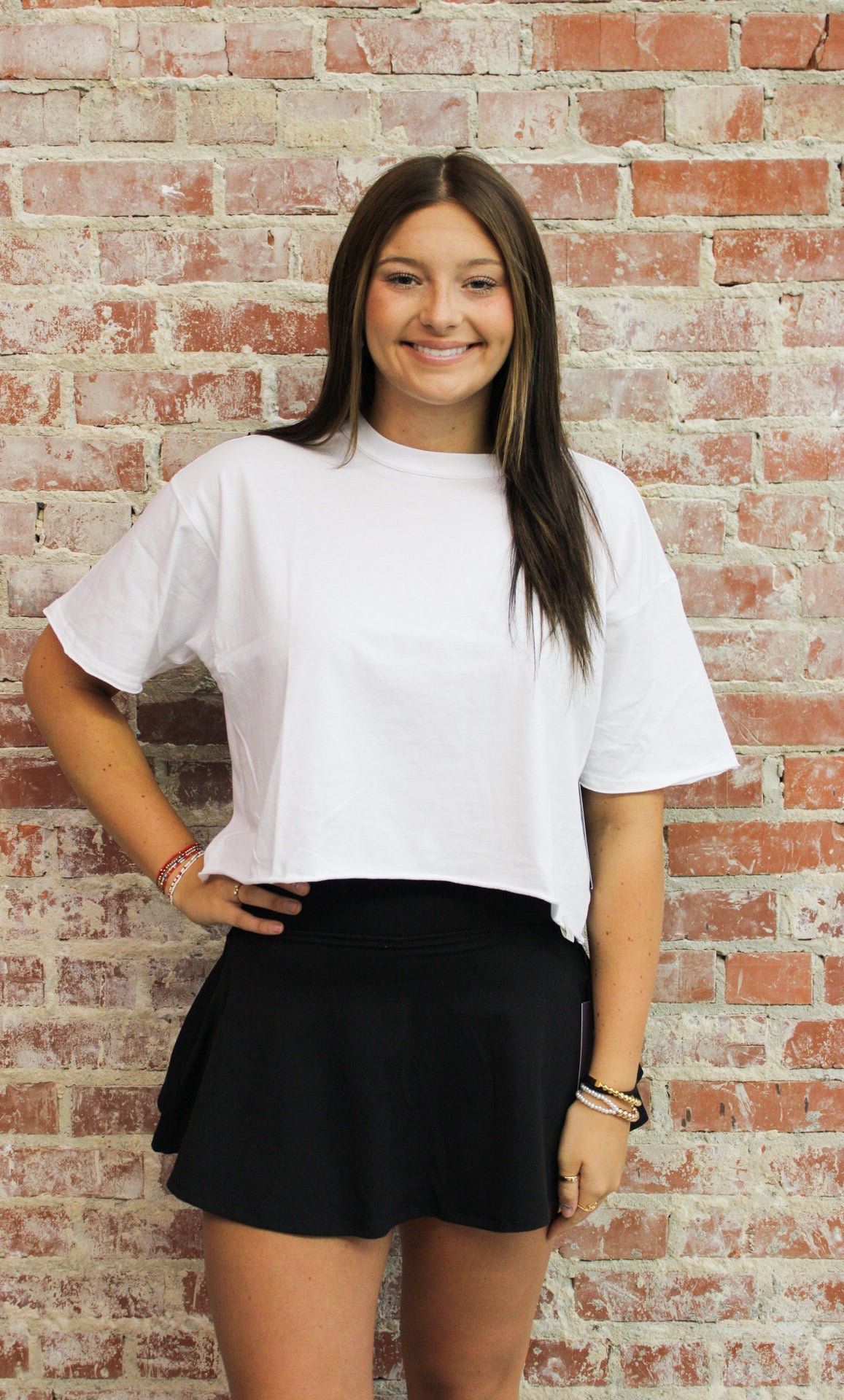Local Girl White Boxy Crop Tee LOCAL BOY OUTFITTER