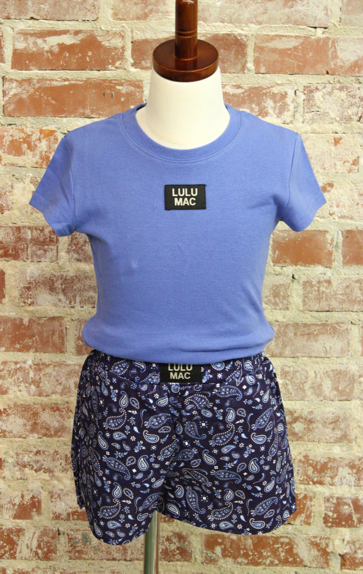 Lulu Mac Kids Blue Bandana Boxer Shorts Girlie Girl Originals