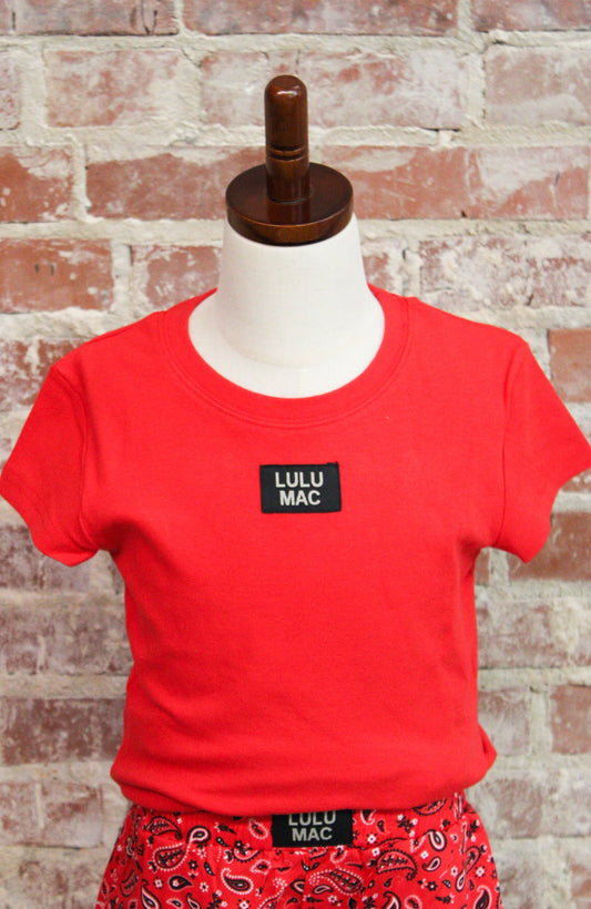 Light Pink Kids Red Baby Doll Top Girlie Girl Originals