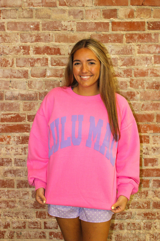 Lulu Mac Pink And Purple Puff Sweater Top Girlie Girl Originals