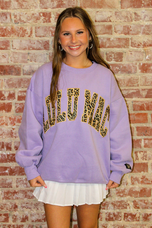 Lulu Mac Lavender Leopard Sweatshirt Girlie Girl Originals