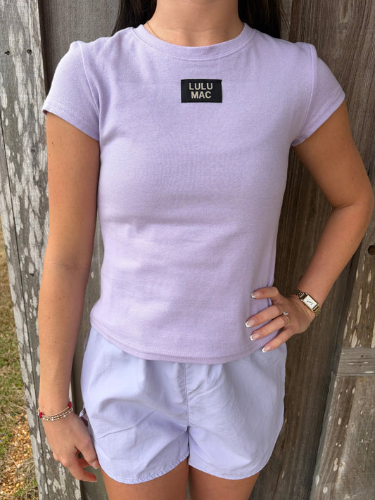 Lulu Mac Lavender Baby Doll Short Sleeve Top Girlie Girl Originals