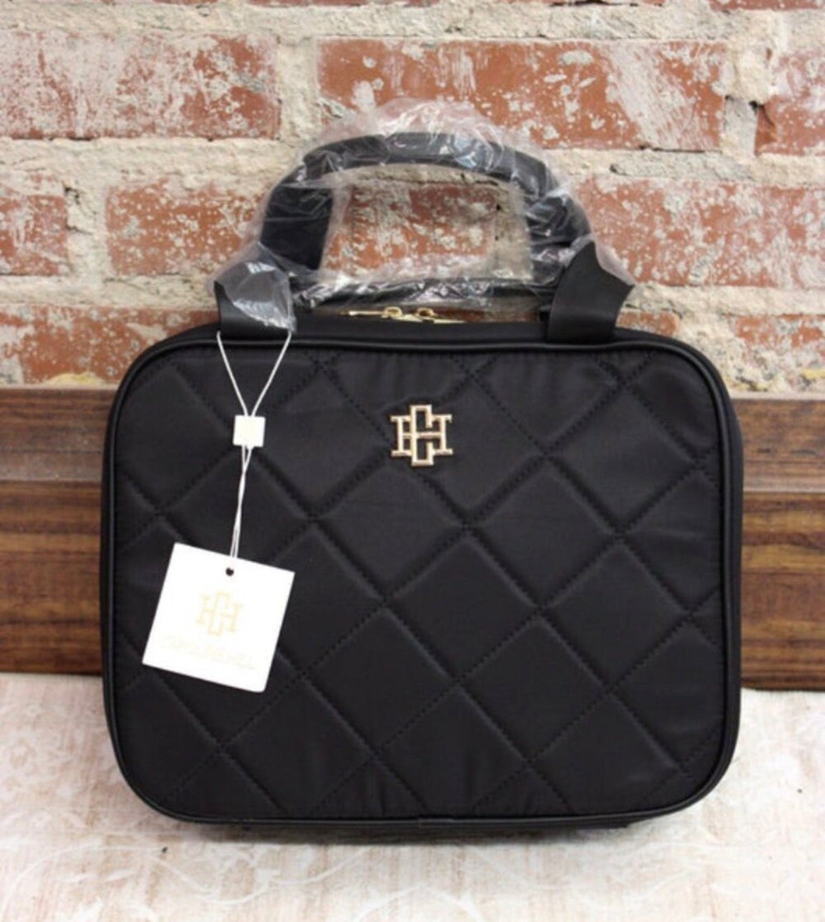 Caroline Hill Punta Cana Large Case Black Patent EC Makeup Bag Caroline Hill