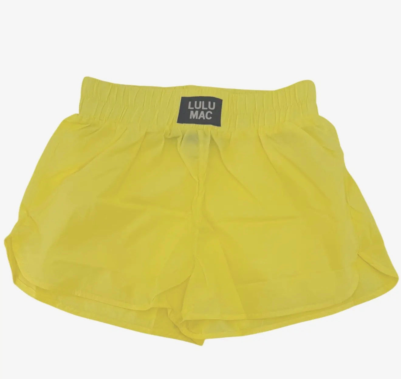 Lulu Mac Neon Yellow DD Athletic Shorts Girlie Girl Originals