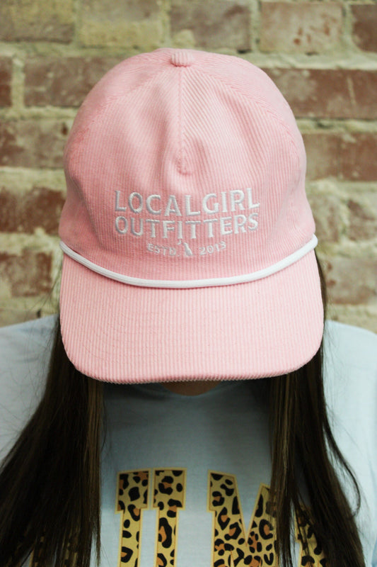 Local Girl Estd. 2013 Pink Corduroy Rope Hat LOCAL BOY OUTFITTER