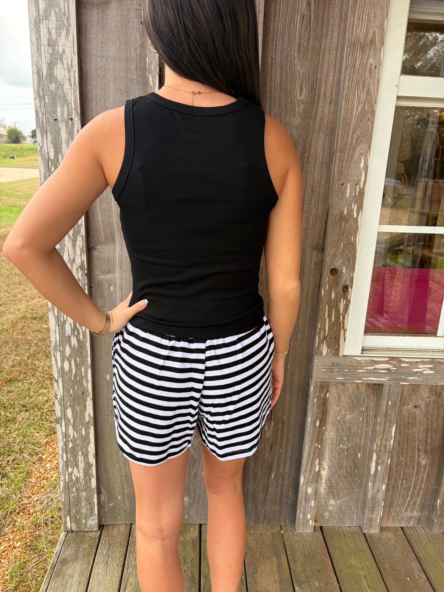 Lulu Mac Black Stripe Shorts Girlie Girl Originals