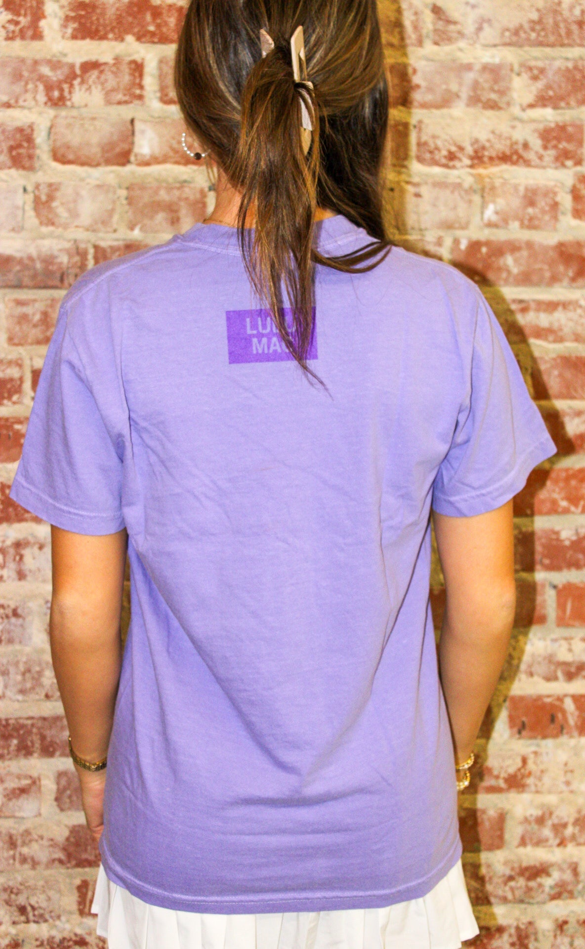 Lulu Mac Tiger Stripe Adult Violet Comfort Colors Tee Girlie Girl Originals