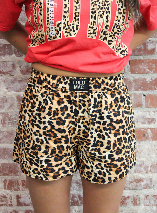 Lulu Mac Leopard Print Boxer Shorts Girlie Girl Originals