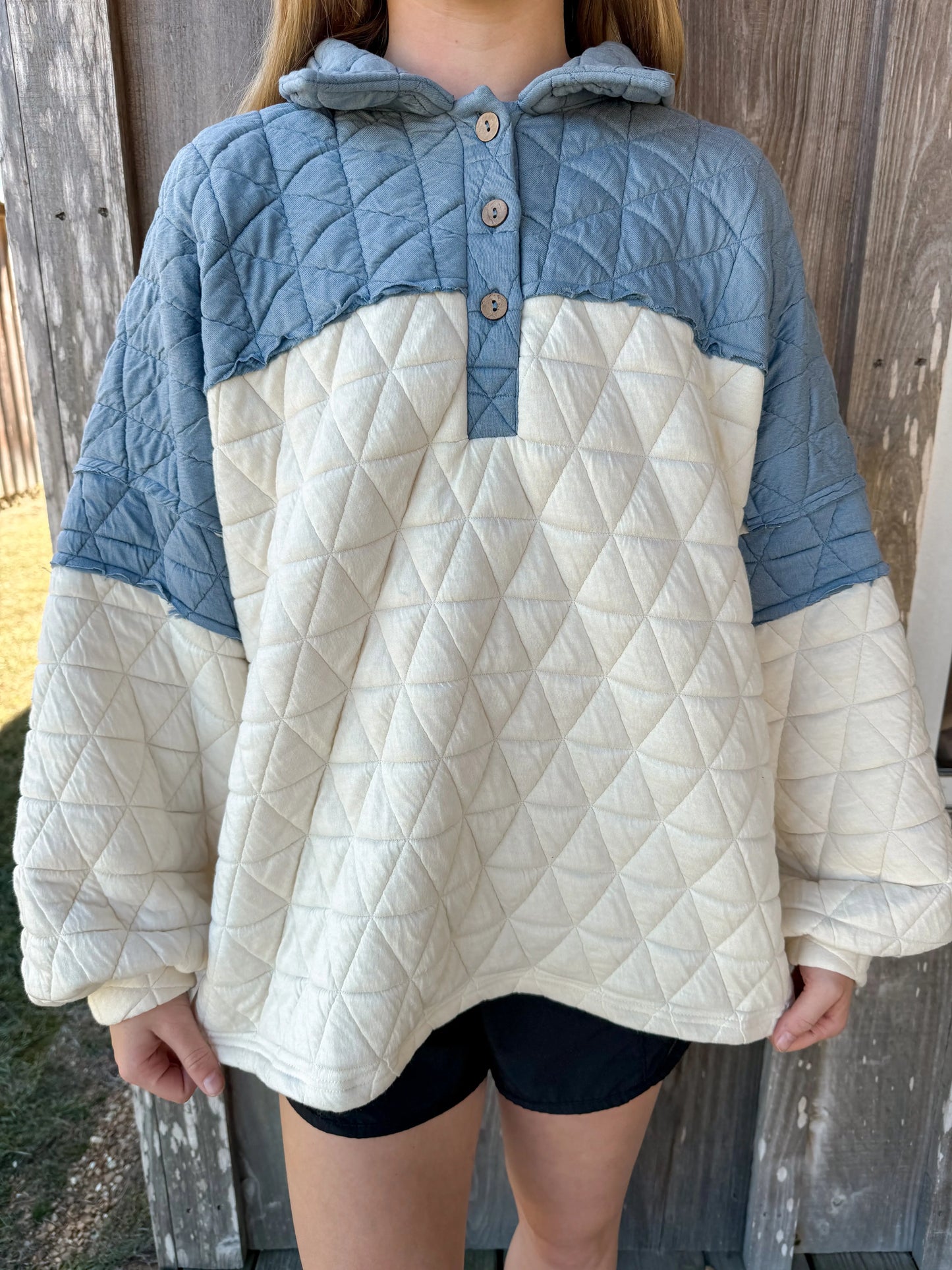 QUILTING COLORBLOCK TOP BIBI