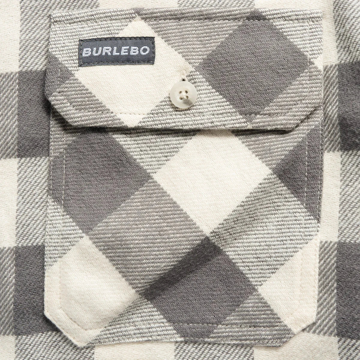 Burlebo Grey Buffalo Flannel Button Down Shirt BURLEBO
