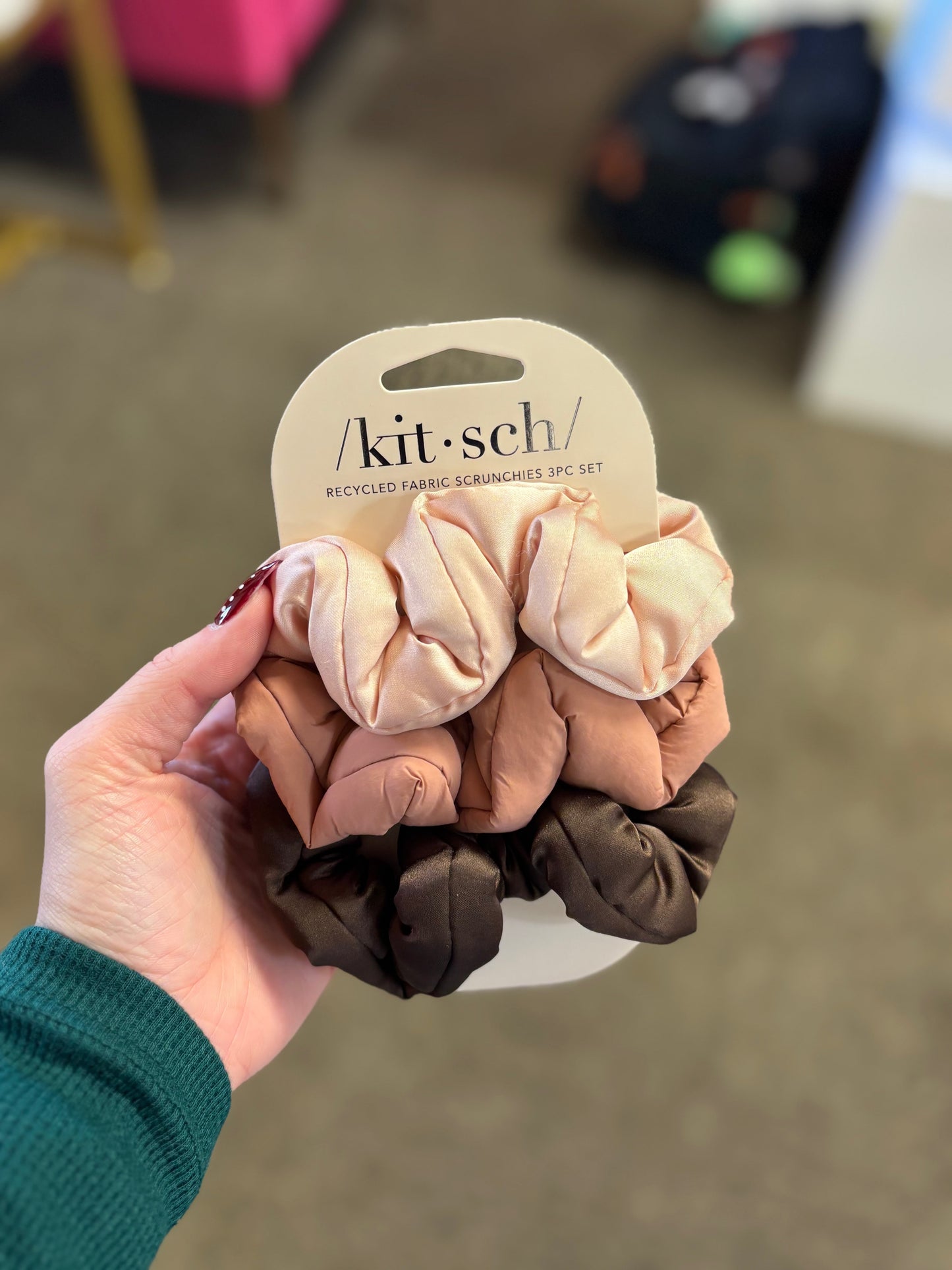 Rosewood 3 Piece Set Fabric Cloud Scrunchies KITSCH