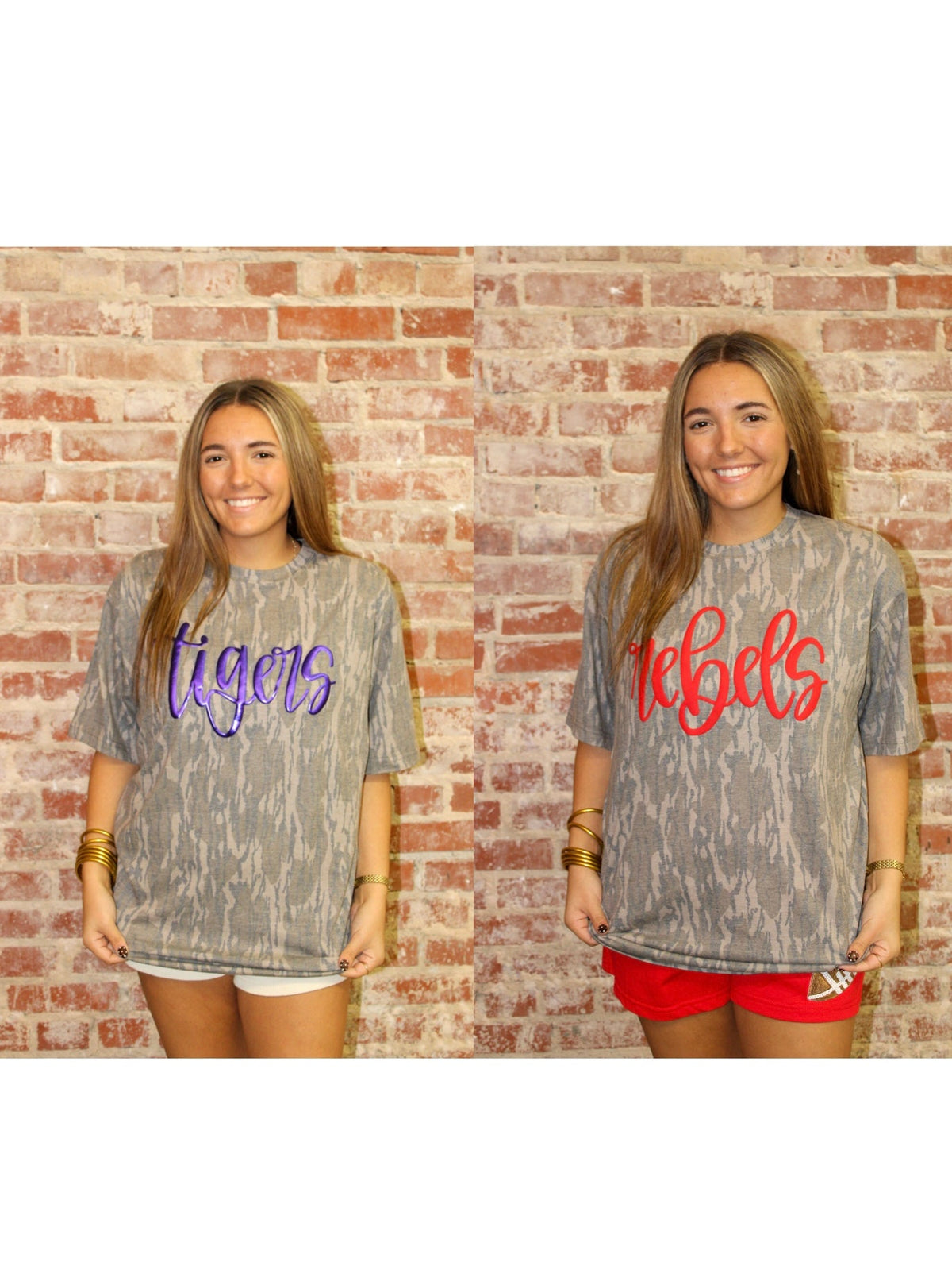 Bottomland Camo Team Fancy Cursive Puff Graphic Dash Forward Wholesale