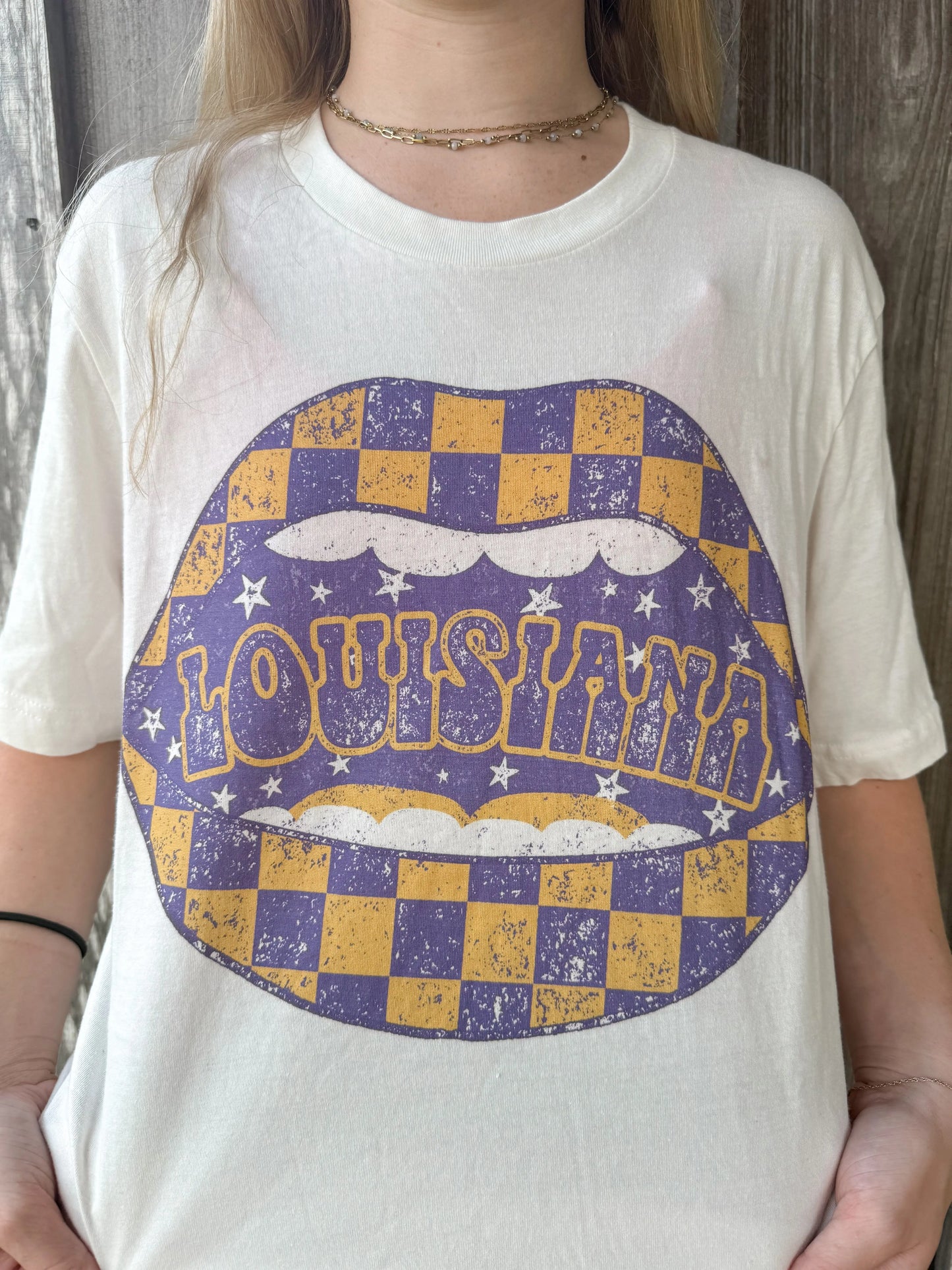 Louisiana Lips Oversized Tee GOLDEN ROSE CO